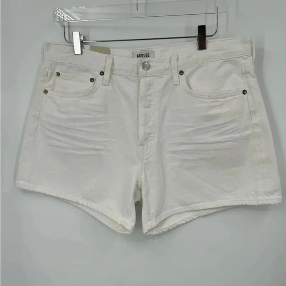 Agolde Parker Long Short Dough Size 32 B2287 - Picture 6 of 10